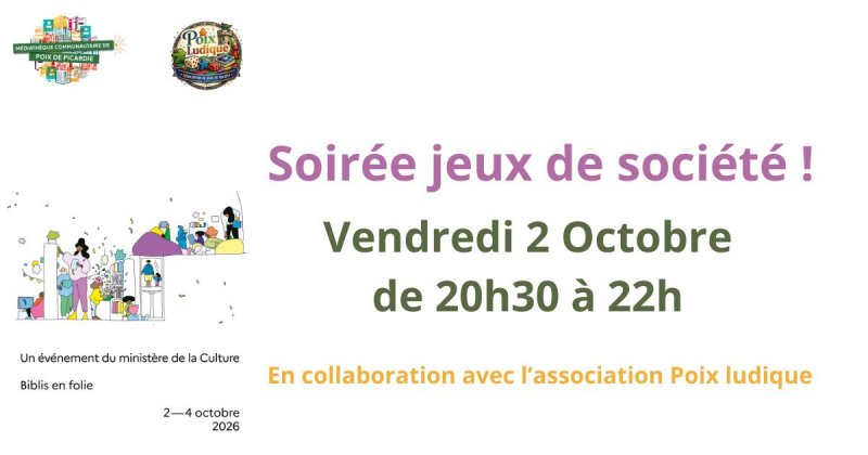 Soirée jeux de société