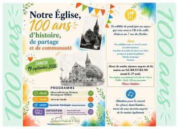 Notre église, 100 ans d'histoire, de partage et de communauté