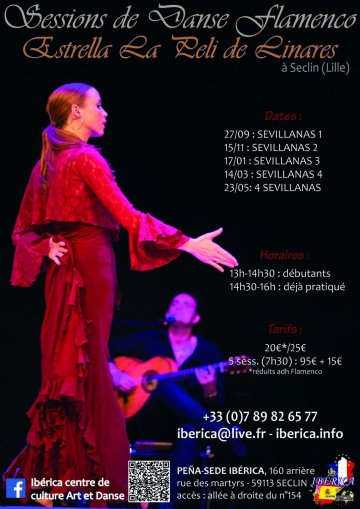 Stages de danse flamenco sevillanas Ibérica Seclin Hauts de France