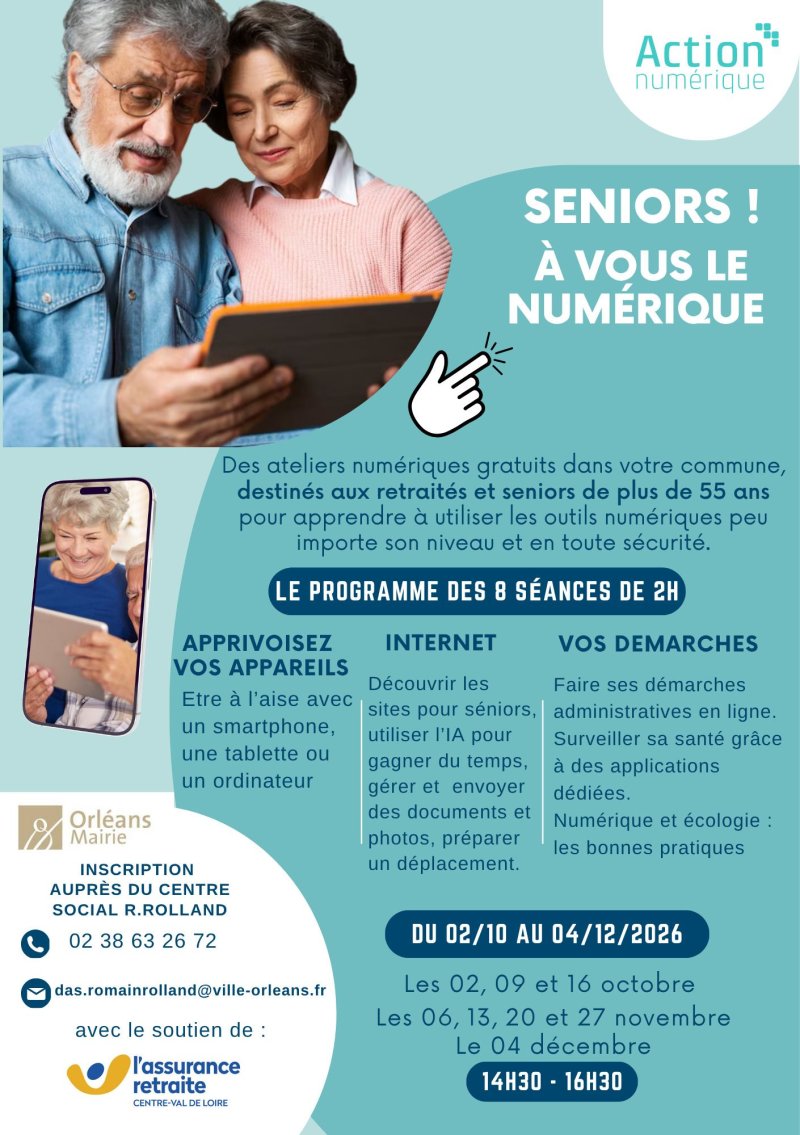 A vous le Numérique Seniors ! à Orléans la Source