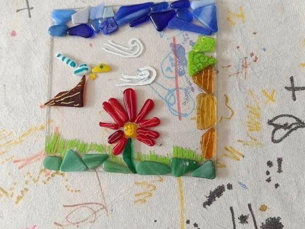 DESSOUS DE VERRE EN MOSAÏQUE