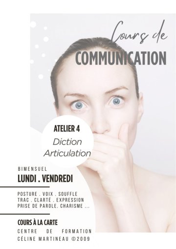Atelier Communication 4 : Diction, articulation et précision du mot