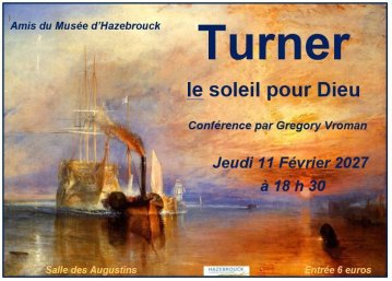Conférence de Grégory Vroman : "William Turner. Le soleil pour Dieu"
