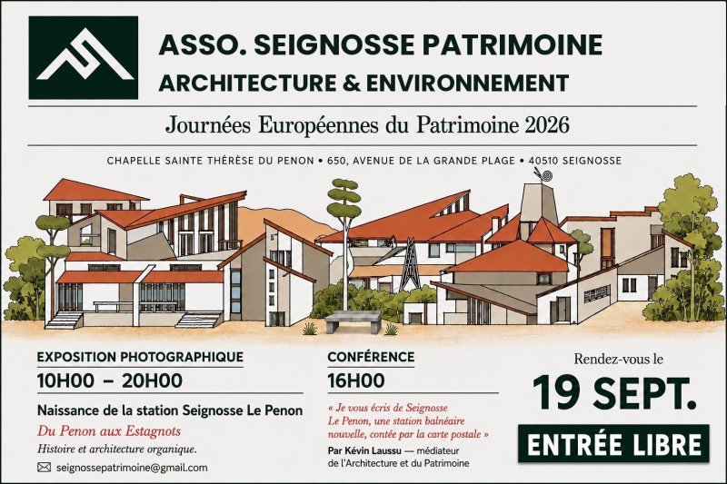 Conférence : "je vous écris de Seignosse Le Penon, une station balnéaire nouvelle, contée par la carte postale"