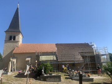 Chantier de l'église Saint-Etienne de Châtel