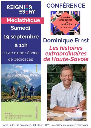 Conférence "Histoires extraordinaires de la Haute-Savoie" par Dominique Ernst