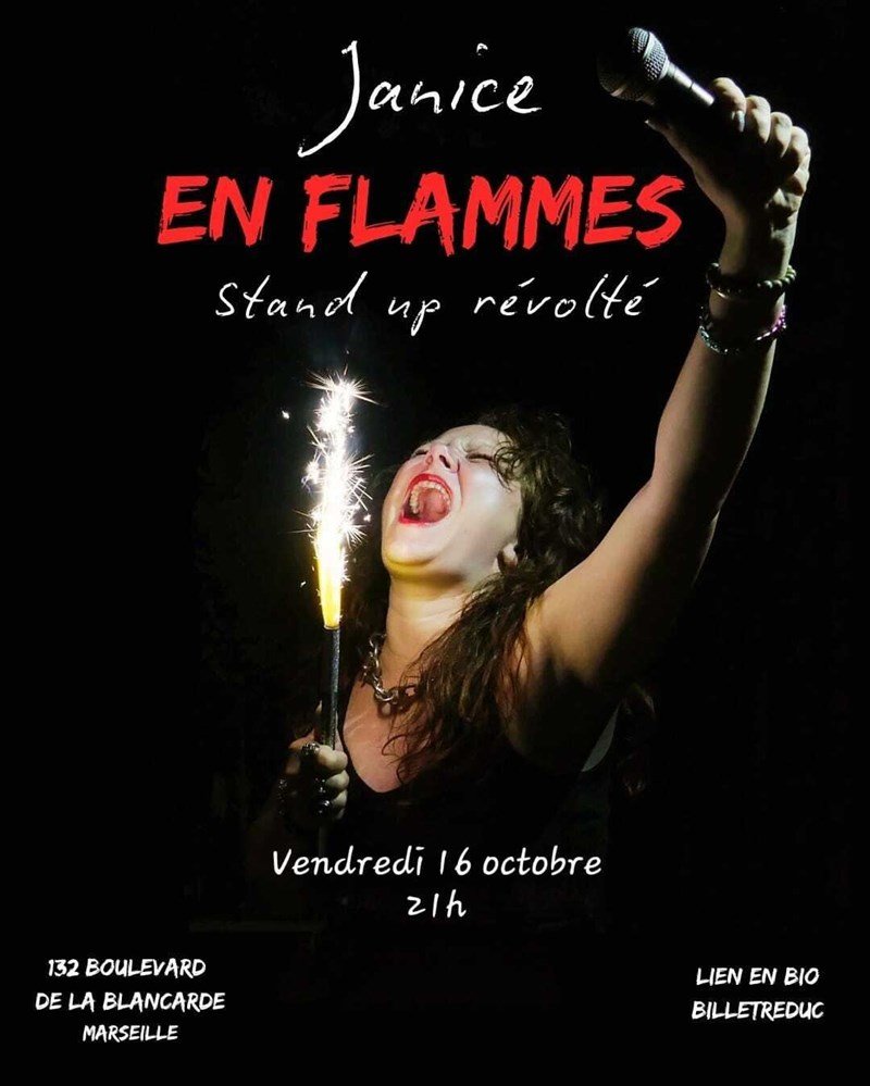 Janice en Flammes dans Stand up révolté