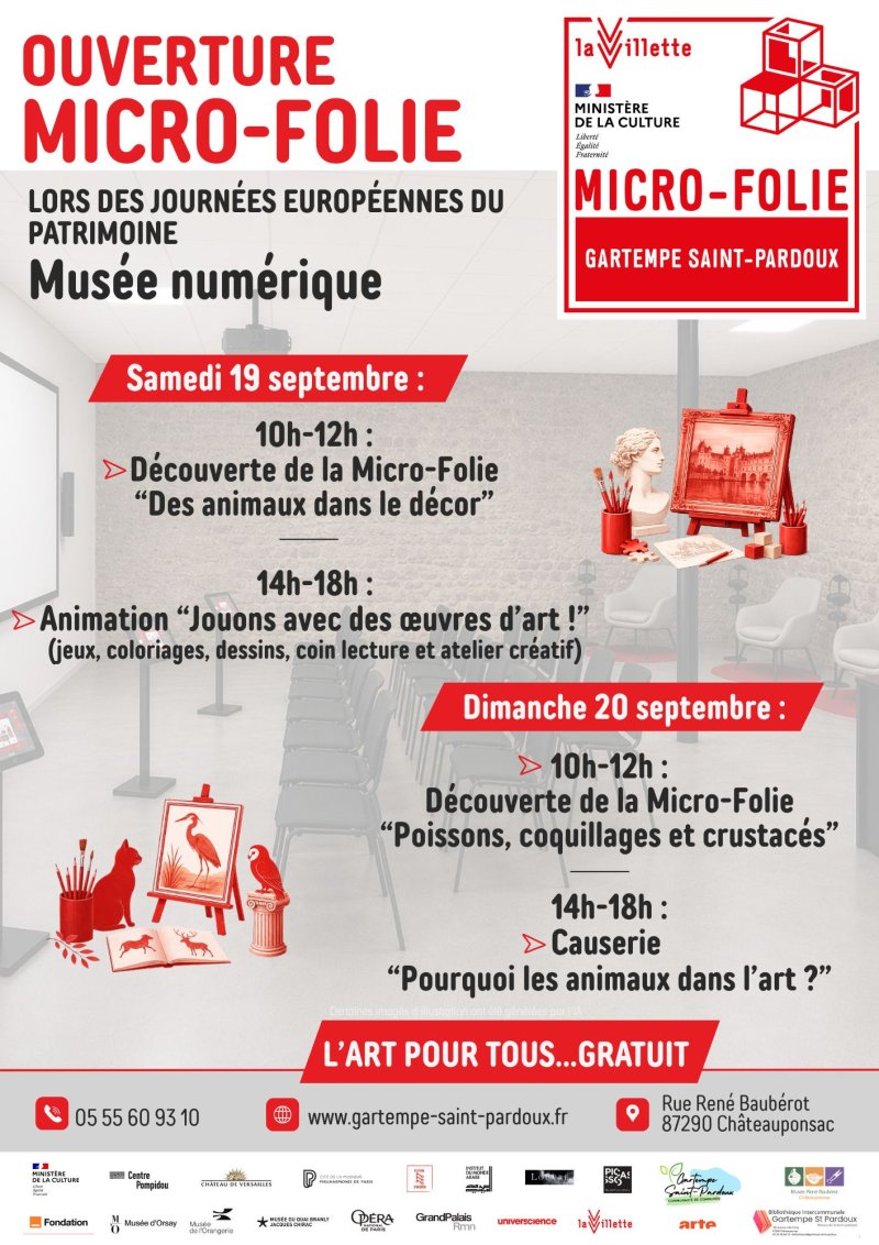 Découverte de la Micro-Folie "Des animaux dans le décor"
