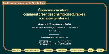 Economie circulaire, comment créer des champions durables sur notre territoire .