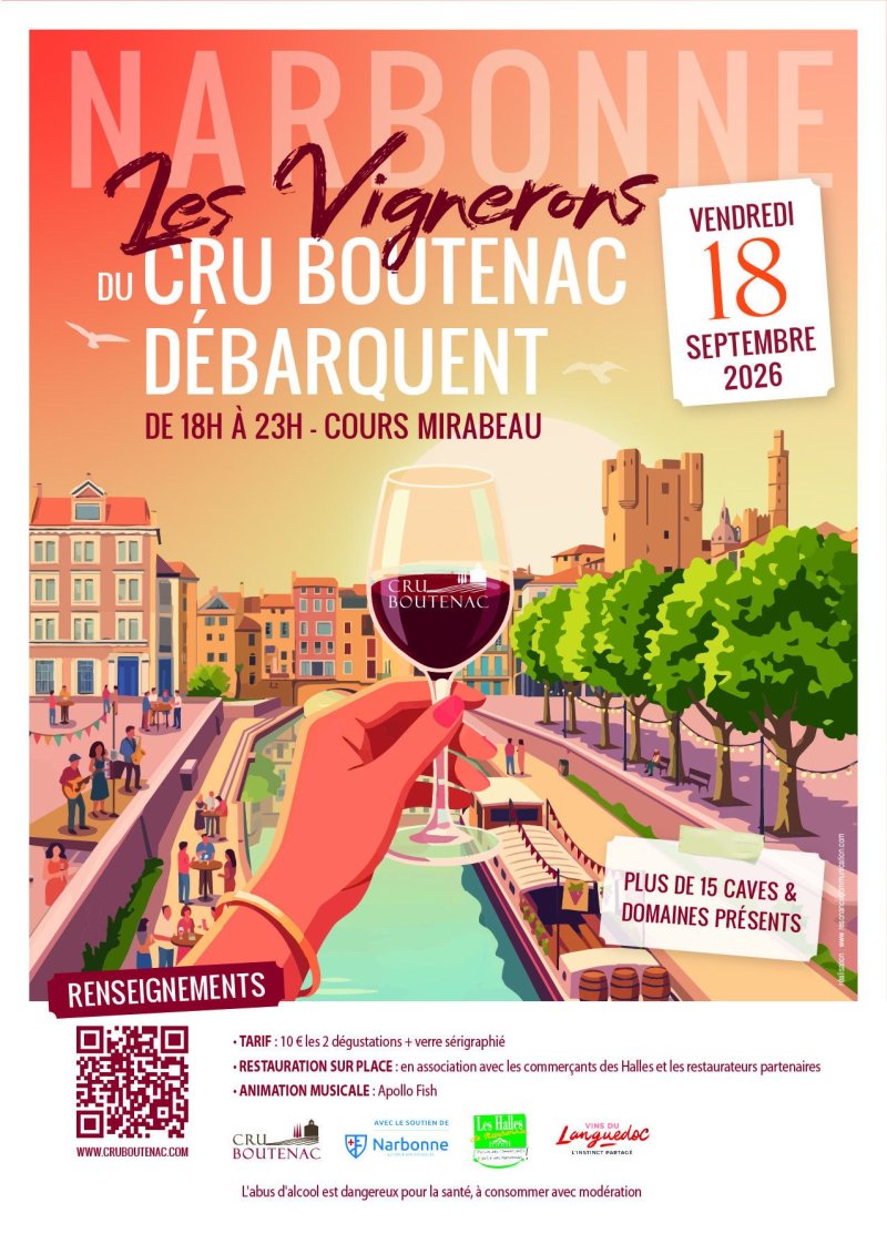 LES VIGNERONS DU CRU BOUTENAC DEBARQUENT A NARBONNE