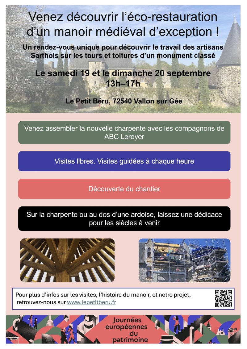 Découvrir le chantier d’éco-restauration du manoir du Petit Béru