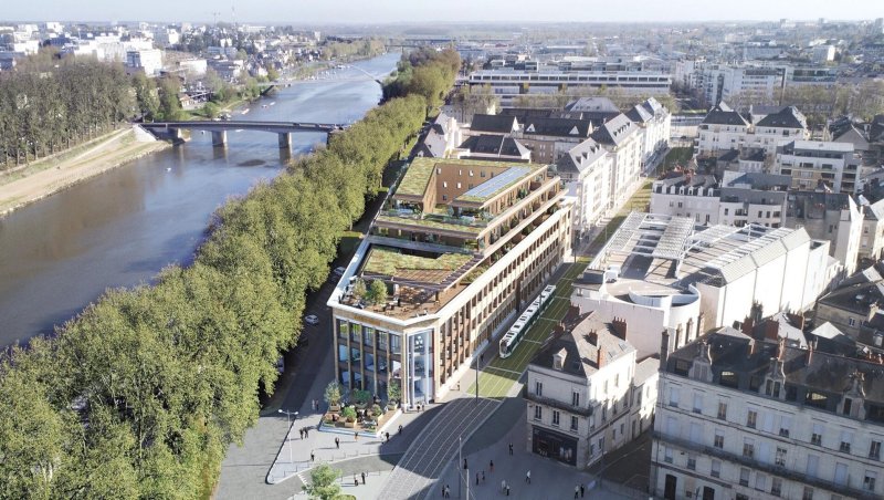 Visite du Bâtiment Molière -siège rénové du Crédit Mutuel Anjou-
