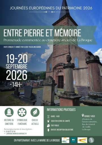 Entre pierre et mémoire : promenade commentée au cimetière ancien de La Broque