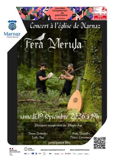 Concert de musique médiévale européenne avec l’ensemble « Fera Merula »