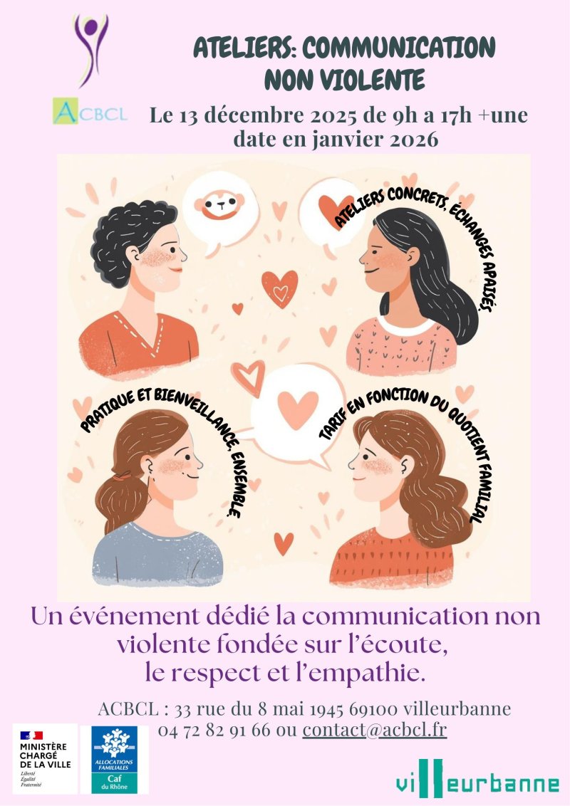 Ateliers Communication Non Violente (CNV)