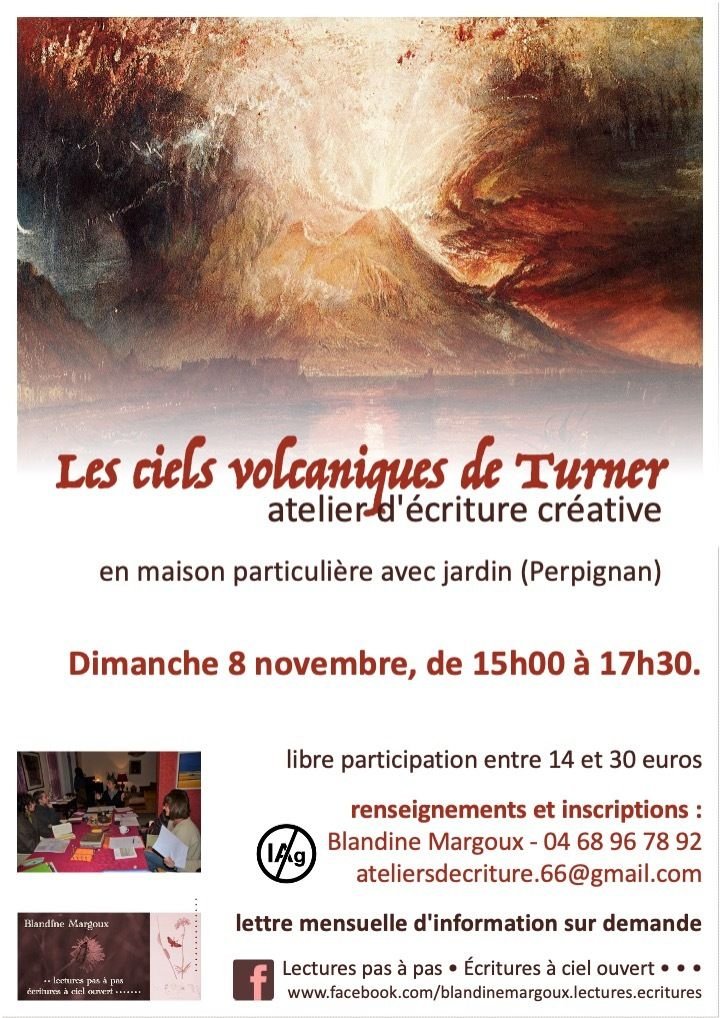 Les ciels volcaniques de Turner • Atelier d'écriture