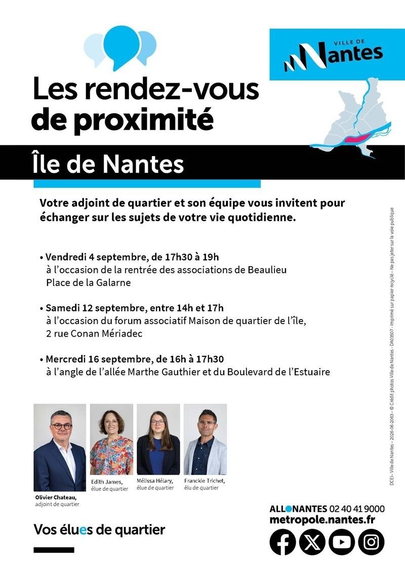 Les élues et élus à votre rencontre - Quartier Île de Nantes