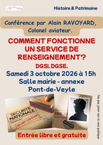 [CONFÉRENCE] Comment fonctionne un service de renseignement ?