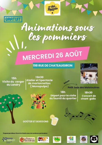 Animations sous les Pommiers et visite du Fournil du quartier