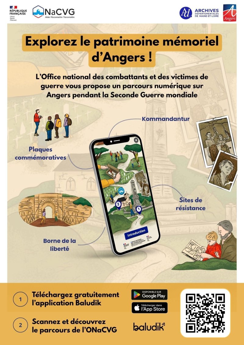Parcours Baludik : Angers dans la tourmente, sur les traces de la Seconde Guerre mondiale