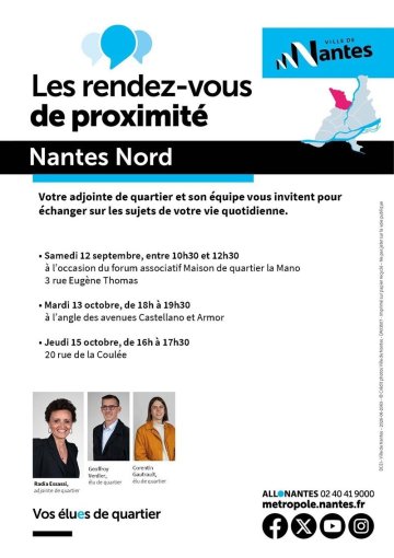 Les élues et élus à votre rencontre - Quartier Nantes Nord