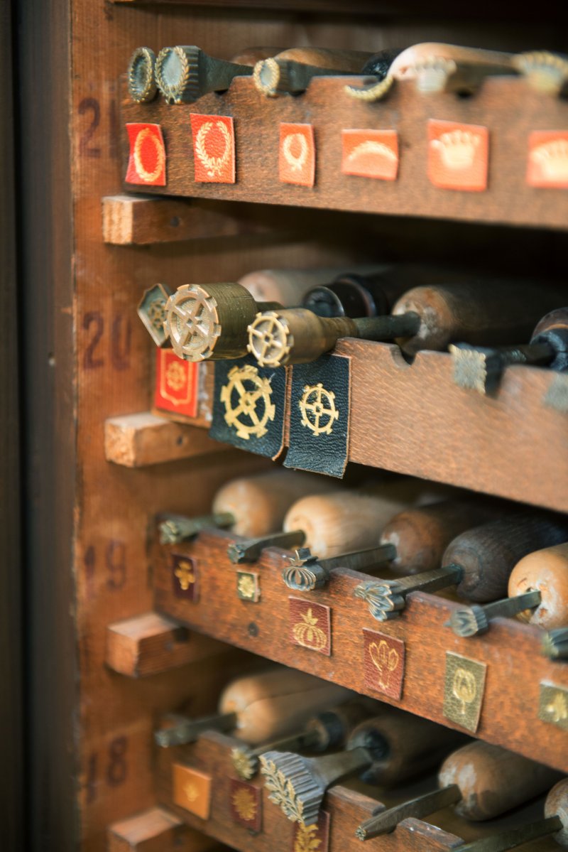 Visite de l'atelier de reliure