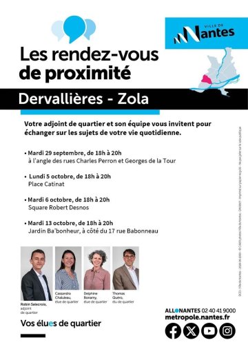 Les élues et élus à votre rencontre - Quartier Dervallières-Zola