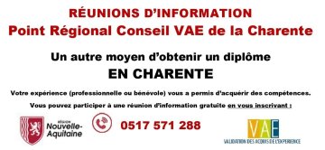 Point Relais Conseil (PRC) VAE en Charente