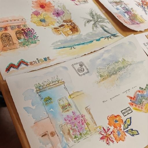 Carnet de voyage en aquarelle