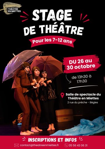 Stage de théâtre pour enfants