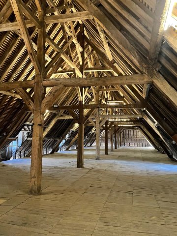 Visite du grenier de la Halle aux grains