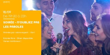 Soirée Blind test - N'oubliez pas les paroles