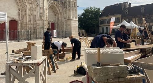 Démonstration de métiers liés à la restauration du patrimoine