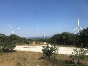 visite guidée sous les éoliennes de La Roche-Sur-Grane