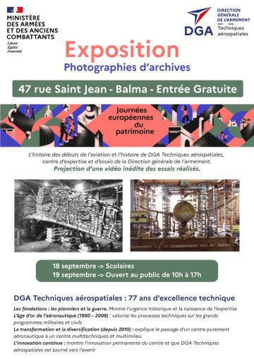 [Scolaires] Exposition de photos d'archives retraçant l'histoire des essais réalisés sur des matériels militaires depuis le début de l'aviation