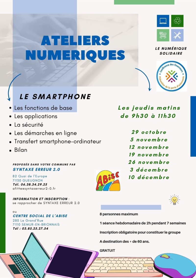 Ateliers numériques.