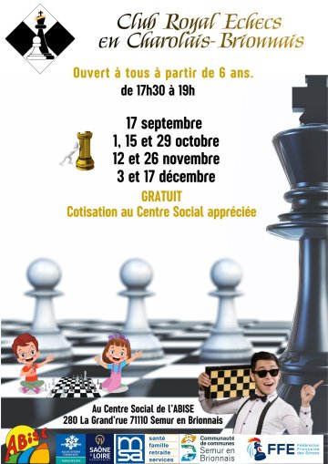 Venez jouer aux échecs.