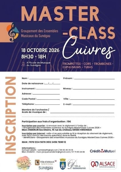 MASTERCLASS des CUIVRES 2026