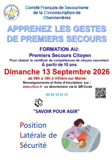 Cours de secourisme PSC