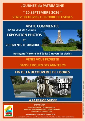 Circuit : visite guidée de l'église Saint-Vigor, du centre bourg et la ferme musée Fernand Leger