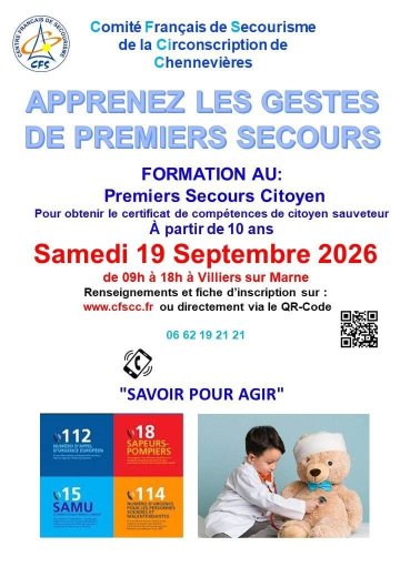 Cours de secourisme PSC