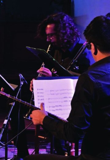 MESÒGEIA - La Filature Julien Lahaye, Sajad Kiani, Eléonore Billy, KellyThoma, Yves Vendenbussche, Muhammad Ceylan et Nikos Papageorgiou