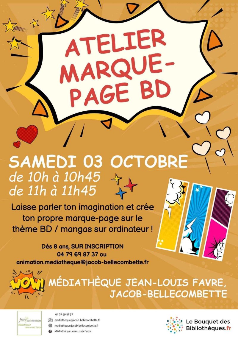Atelier marque-page BD