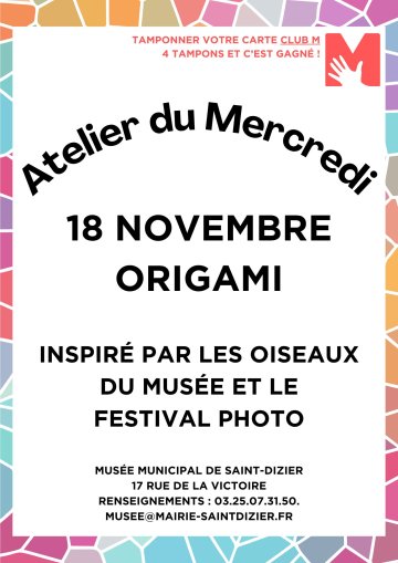 Atelier du Mercredi : origami