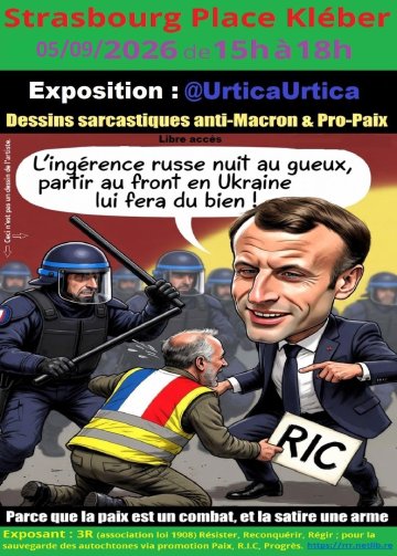 Expo @UrticaUrtica : "Urticante ingérence graphique envers Élysée anti France !"