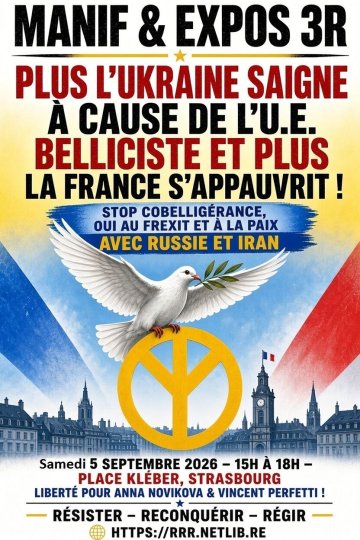 Manif pro-paix : "Plus l’Ukraine saigne à cause de l’U.E. belliciste et plus la France s’appauvrit !"