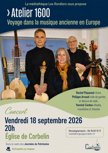 Atelier 1600, voyage dans la musique ancienne en Europe