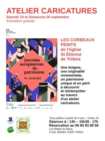 Les corbeaux peints de l’église Saint-Étienne de Trèbes