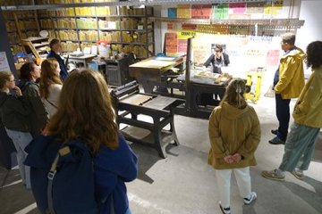 Visite guidée du musée vivant de l'imprimerie Pam à Brest