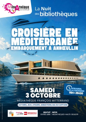 La Nuit des Bibliothèques - Croisière en Méditerranée - Embarquement à Annoeullin